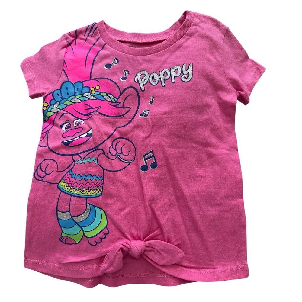 DreamWorks Trolls Poppy Toddler Girls Pink T-Shirt 2T Graphic Tee